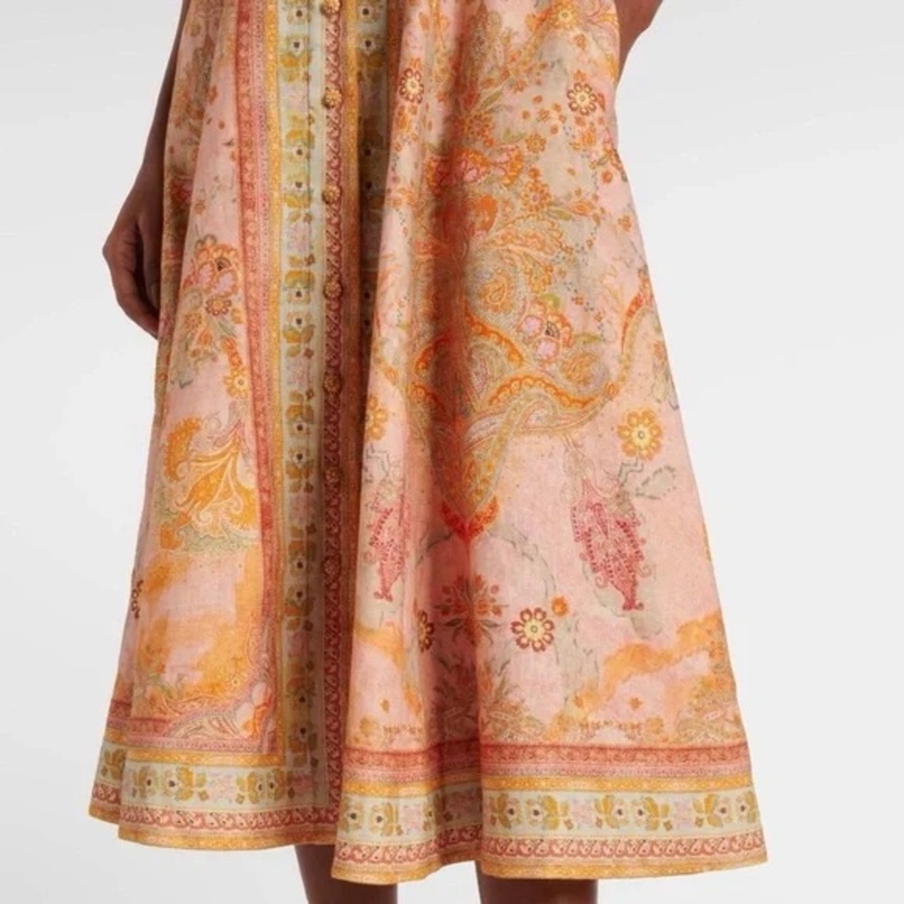 NWT Zimmermann Acacia Linen Shirt Dress 3 or US L - Picture 2 of 11